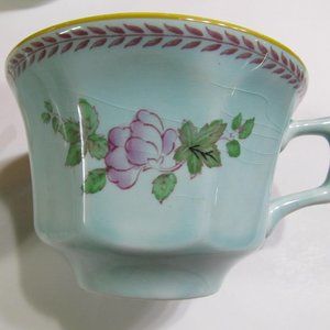 Adams England Calyx Ware Teacups 2418 Calyx rose Antique Wm Adams Calyx Ware